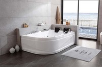 Baignoire Balnéo Douche Combinée Îlot Jacuzzi 2 Personnes Confortable 1.8m