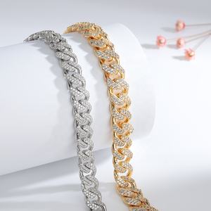 OUGEPHELI 8mm 2 filas Hip Hop Iced Out CZ Zircon Collar De Cadena Cubana Eslabones Cubano Collar Miami Cuban Link Chain - Product Image 6