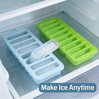 Moule à glaçons flexible en silicone à 10 compartiments étroits, bac à glaçons à démoulage facile, sans BPA, vente en gros, fournitures de cuisine et de bar