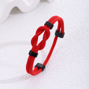 Nouveau bracelet en <span class=keywords><strong>corde</strong></span> de Milan tissé à la main, réglable, pour hommes, bracelet en <span class=keywords><strong>corde</strong></span> tissé à la main, bracelet en <span class=keywords><strong>corde</strong></span> rouge - Product Image 1