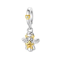 PANBUEATY 925 bijoux en argent pendentifs fins breloques Bracelet perlé collier accessoires ailes d'ange arbre de vie cadeau pour Zircon