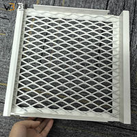 Panel de Techo de Malla Metálica Expandida de Aluminio, Sistema de Techo Suspendido Decorativo para Interiores de Restaurantes, Escuelas y Oficinas