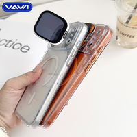 Funda Rígida Magnética para PC VAWI B439 con Placa Trasera de Alta Transparencia y Cubierta Protectora de Lente para iPhone 17 Pro Max, Funda de PC Resistente a Golpes