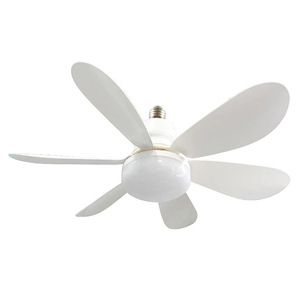 Six Blade E27 Led <b>Ceiling</b> Fan Remote Control Dimmable <b>Light</b> For Living Room Bedroom Flush Mount Ac Motor Plastic Body - Product Image 3