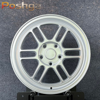 15 16 17 18 Zoll RPF1 Style Leichtmetallfelgen 5x100 5x114.3 4x100 JDM Racing Silber Flow-Formed Autofelgen für Honda Toyota Mazda Subaru
