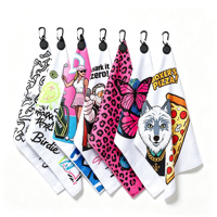 Serviette de golf personnalisée avec logo, serviette de golf magnétique personnalisée en microfibre avec aimant pour caddie