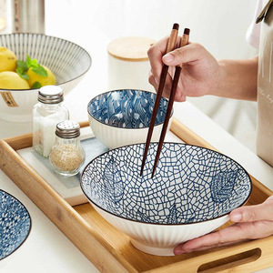 Cuenco de cerámica <span class=keywords><strong>ramen</strong></span>, cuenco de fideos de colores personalizado, 7 pulgadas y 8 pulgadas, venta al por mayor - Product Image 5