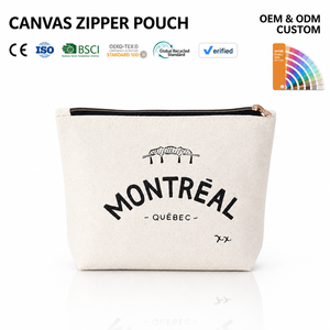 Sac de rangement pour maquillage personnalisé en toile pliable avec fermeture éclair, pochette de voyage pour cosmétiques, enterrement de vie de jeune fille - Product Image 1