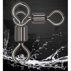 6/0-1/0 <span class=keywords><strong>Emerillon</strong></span> de pêche à 3 voies, rotatif, à joint triangulaire, connecteur de pêche, accessoires de pêche - Product Image 4