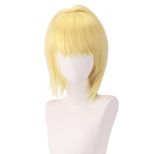 Peluca de Cosplay de Kurapika de <span class=keywords><strong>HUNTERxHUNTER</strong></span>, Color Dorado, 35 cm, para Hombre, Ainizi - Product Image 2