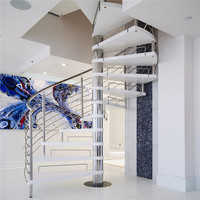 Escalier en colimaçon à double hélice sur mesure pour les grandes entrées dans les hôtels et les résidences de luxe