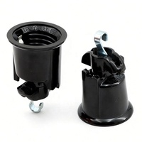 Base de Enchufe Candelabro E12 para Cable SPT-1 de 18 AWG, Iluminación para Marquesinas, Conexión por Perforación, Contactos de Baquelita y Nylon de Alta Temperatura, Cobre