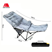 Nouvelle chaise longue de camping pliable, confortable, portable, épaisse, imperméable, résistante aux taches et multi-positions.
