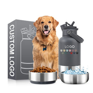 कस्टम लोगो के अनुकूल पोर्टेबल 32 औंस स्टेनलेस स्टील कुत्ते पानी की बोतल डबल दीवार 1 प्रेम डिजाइन में 1 2 में 3 को 2 में 1 2 में इंसुलेटेड - Product Image 1