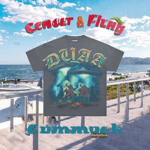 T-shirt Homme Oversize en Maille Lavée à Manches Courtes Col Rond avec Motif Lettres Style Streetwear - Product Image 3