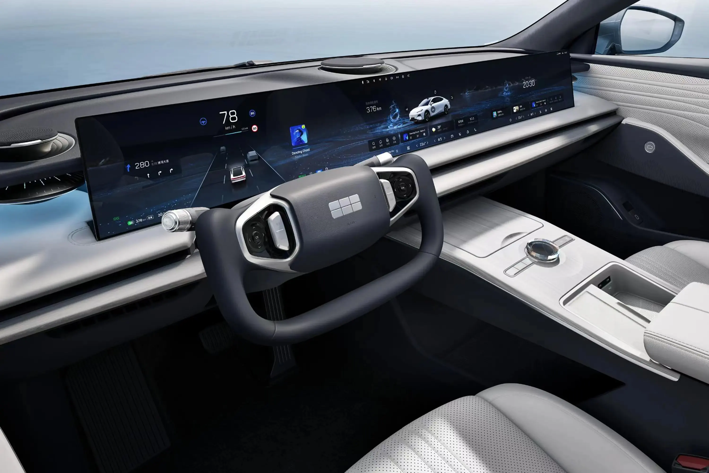 سيارة جيلي جيلي 2024 Galaxy E8 4wd مزودة بمحرك مزدوج كهربائي صافي 45 بوصة تعمل بالطاقة الجديدة مع جهاز تحكم مركزي