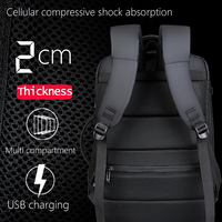 Mochila Moderna para Laptop, Ligera, Impermeable, con Cierre de Cremallera USB, Gran Capacidad, Unisex