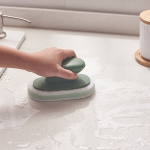 MONR di alta qualità spugna di lavaggio con manico in plastica per uso cucina spugne ad alta assorbenza per il lavaggio dei piatti - Product Image 2