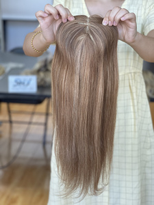 Extensiones de Cabello Virgen Europeo al por Mayor, con Frente de Encaje, 16 Pulgadas, Liso, Color con Mechas, 130% de Densidad, para Mujeres con Pérdida de Cabello - Product Image 2