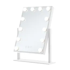 Groothandel Led Verlichte Tafel Make-Up Spiegel Met Touch Dimmer Licht Ledlampen