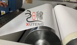 חשמלי אוטומטי מדבק נמס חם עמ 'ארוגים מכונת למינציה עם ציפוי למות חריץ 80 מ'/דקה מהירות pvc/פלסטיק עץ - Product Image 4