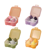Ensemble de 4 éponges de maquillage douces, marque privée, éponge douce pour poudre, éponge de maquillage, éponge de beauté, éponge de maquillage