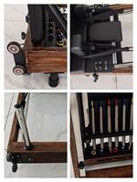 Máquina de Pilates Reformer de Madera de Nogal Premium para Estudio de Pilates, Salud y Fitness, Diseño Ecológico y Duradero, Programa de Resistencia