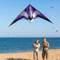 SUNEYE SEF07 Cerf-volant de freestyle à double ligne durable de 1,8 m en polyester pour sports de plage et d'extérieur pour adultes