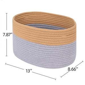 <span class=keywords><strong>Panier</strong></span> en paille pliable avec poignées, grand <span class=keywords><strong>panier</strong></span> en corde beige, <span class=keywords><strong>panier</strong></span> en rotin, jouets pour chiens, filet de rangement en <span class=keywords><strong>bois</strong></span> pour l'extérieur, camping - Product Image 3