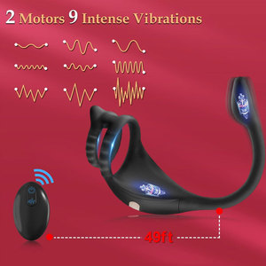 Brinquedos Sexuais de Silicone para Adultos, Anel de Bloqueio Masculino, Brinquedo de Massagem para Masturbação com Controle Remoto - Product Image 4