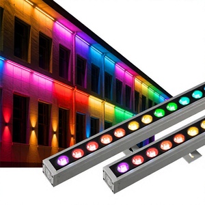 ไฟวอลวอชเชอร์ LED 48W IP65 ตัวเรือนอะลูมิเนียม Ra90 AC85-265V ความสว่างสูง เปลี่ยนสี RGB สำหรับไฟตกแต่งอาคาร - Product Image 1