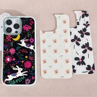 Coque de téléphone à panneau arrière magnétique remplaçable pour Iphone17/17pro/17promax/17air avec le lapin coloré doré