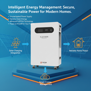 Batteria LiFePO4 51.2V 330Ah 15kWh a Ciclo Profondo, Sistema di Accumulo Energetico Domestico Ibrido Split Grid con <span class=keywords><strong>Inverter</strong></span> Solare a Parete - Product Image 2
