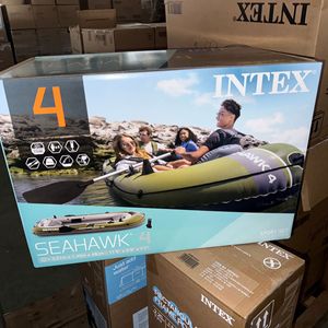 Bateau pneumatique <span class=keywords><strong>INTEX</strong></span> 66334CC SEAHAWK 4 personnes en PVC - Durable, écologique et pliable pour la plage et les activités de plein air - Product Image 2