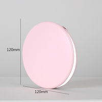Miroir de Maquillage Rond Grossissant LED Portable Tactile, Miroir de Vanité Lumineux Compact de Poche avec Logo