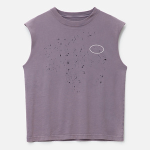 T-Shirt da uomo in Jersey di cotone e muscolatura <span class=keywords><strong>Crop</strong></span> T T-Shirt traspirante <span class=keywords><strong>top</strong></span> <span class=keywords><strong>Crop</strong></span> retrò fori estivi senza maniche T per gli uomini - Product Image 1