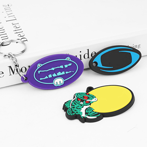 Cadeau d'affaires promotionnel Logo personnalisé 3D PVC porte-clés en caoutchouc souple personnalisé durable écologique non toxique - Product Image 2