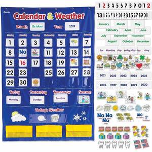 Calendario de Aula y Tabla de Clima de Learning Resources, Material de Oficina y Escolar, Tela de Poliéster 420D - Product Image 1