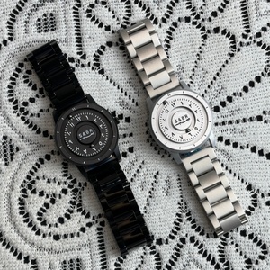 Montre-bracelet à quartz de luxe personnalisée avec chiffres arabes pour homme, bracelet unique en acier inoxydable, montre de sport à boule magnétique, cadran antique Sabr - Product Image 4