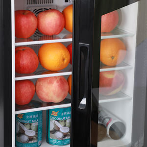 Mini-réfrigérateur <span class=keywords><strong>pour</strong></span> boissons en canettes et en bouteilles, réfrigération durable, <span class=keywords><strong>pour</strong></span> <span class=keywords><strong>caravane</strong></span>, boissons, porte simple, bar, petit réfrigérateur, fraîcheur légère - Product Image 6