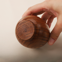 Ensemble de tasses à thé en bois massif personnalisées de qualité supérieure, porte-gobelets pour boissons chaudes, pour vin, bière et café, avec logo, gobelet à bière en bois