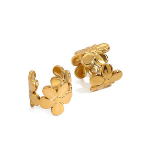 Fashion 316L Stainless Steel 14k 18k Pvd Gold Plated Fine <b>Cuff</b> <b>Earrings</b> Jewelry Tassel Drop Non Piercing <b>Earrings</b> for Women - Product Image 6