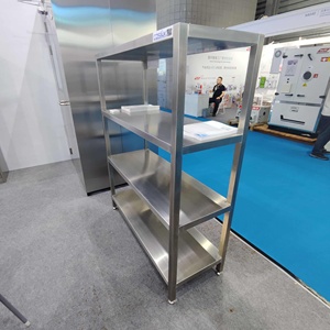 Estante de almacenamiento de acero inoxidable de <span class=keywords><strong>4</strong></span> capas de servicio pesado comercial Estante de supermercado duradero para exhibir equipos pesados - Product Image 3