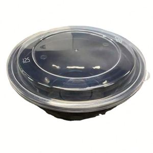 Contenedor Redondo Desechable de Plástico para Microondas, a Prueba de Fugas, con Tapa, Apto para Alimentos, Libre de BPA, Lonchera, Venta al Por Mayor de Fábrica - Product Image 5