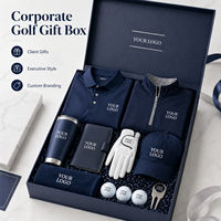 Caja de Regalo Corporativa Premium para Golf con Chaqueta Polo, Gorra, Vaso Térmico, Guante, Toalla y Accesorios para Clientes Ejecutivos y Invitados VIP