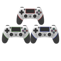 Manette de jeu sans fil pour PS4, avec lumière, double vibration, six axes, compatible PC et Steam