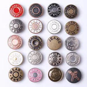 Custom Metal Denim Jeans Buttons Ersatz für Denim Jeans Ersatz