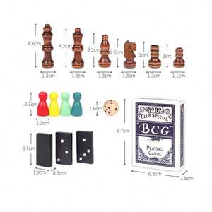 Indoor 5 in 1 Wooden Board <strong>Games</strong> Educational International <strong>Game</strong> Travel Personalized Classic <strong>Chess</strong> <strong>Sets</strong> - Product Image 6