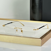 Gafas de Diseño sin Montura para Hombre y Mujer, Monturas Ópticas de Lujo, Lentes Graduadas para Uso Diario en la Oficina