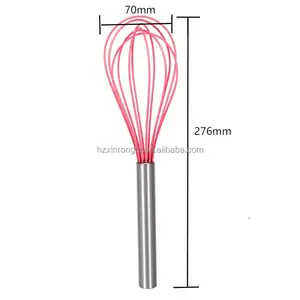 silicon-coated whisk Stainless Steel Kitchen Tools Manual Egg Whisk